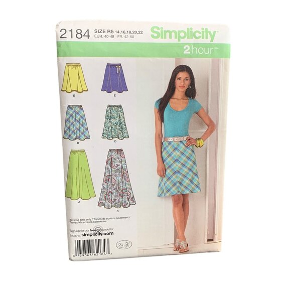 Simplicity 2184 Womens Skirt Sewing Pattern Size 14-22 uncut - Picture 1 of 2